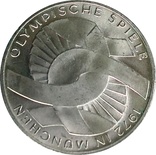 Германия (ФРГ) 10 марок, 1972 Олимпийские Игры, Мюнхен 1972 - Узел, С 160, фото №3