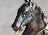 Миниатюра "Конь" (серебро, золото), 97 грамм, фото №4