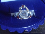 Женское кольцо- серебро с камнями, фото №4
