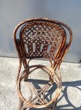 Старинный плетеный стул из лозы, фото №4