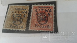 Две марки средней Литвы  2200евро, фото №2