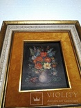 Картина "Цветочный натюрморт" в бархате-2., фото №9