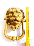  ручка на ворота, дверная стукалка, молоток, Бронза - германия - лев, фото №4