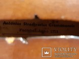 Старинная скрипка Antonius Stradivarius 1960 года Чехословакия в родном футляре, фото №2