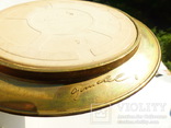 Тарелка коллекционная настенная = Германия - в бронзовой раме -2 птички, фото №4