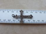 Старый серебряный крестик, скань, фото №5
