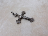 Старый серебряный крестик, скань, фото №2