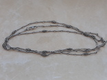 Старая серебряная цепочка 150см, фото №3