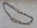 Старая серебряная цепочка 150см, фото №2