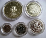 Испания, VIP-set PROOF *5 серебряных монет 100-2000 песет 1989, фото №5