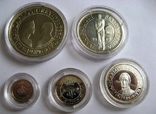 Испания, VIP-set PROOF *5 серебряных монет 100-2000 песет 1989, фото №6