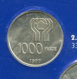 Аргентина 1000 песо 1977 UNC Футбол, фото №2