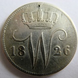Нидерланды, 25 серебряных центов 1826 "WILLIAM I", фото №2