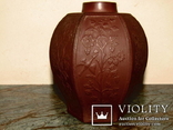 Чайница 1700 -1800 г.г. Мейсен A Meissen red Boettger stoneware hexagonal tea caddy, фото №4