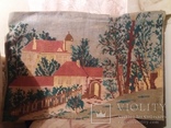 Картина старая "Дом  в зелени ",вышивка крестиком., фото №5