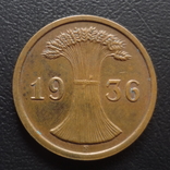 2 пфеннига 1936 F  Германия    ($5.3.33)~, фото №2