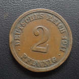 2 пфеннига 1911 F  Германия    ($5.3.36)~, фото №2