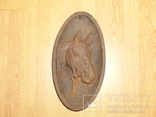 Чугун - настенное панно - конь лошадь - германия - 4,7 кг, фото №2