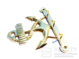 Вешалка - Ключница - морской якорь  - 15,7 х 13 см . бронза, фото №4