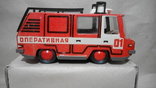 Заводная пожарная машина жесть новая игрушка СССР, фото №8