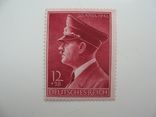 Марка 53-й год рождения Гитлера 1942 год Третий Рейх, фото №2