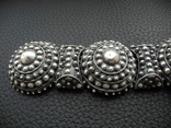 Старинный серебряный браслет с зернью ( серебро 800пр, 92гр), фото №8