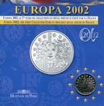 Франция 1/4 евро 2002 UNC серебро Буклет, фото №2