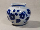 Послевоенная кобальтовая ваза Гжель клеймо "Художественная Артель Керамика", фото №8