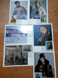 6 открыток с марками .Советская живопись.Спец гашение, фото №2