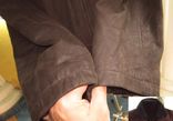 Большая фирменная кожаная мужская куртка TRAPPER Лот 515, фото №5