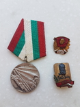 Знаки и медаль Болгарии ДКСМ, фото №2