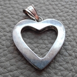 Подвеска серебро 925 пр серце, фото №2