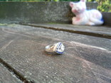 Золотое кольцо с бриллиантом 0,6 Кт и зелено-голубыми бриллиантами, фото №12