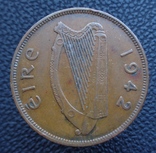 Ирландия 1 пенни 1942, фото №2