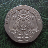 20 пенсов  1989  Великобритания    ($6.2.39)~, фото №2