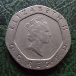 20 пенсов  1989  Великобритания    ($6.2.39)~, фото №3