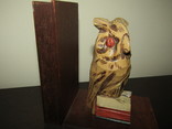 Старинный держатель для книг букенд дерево резьба " Сова символ Мудрости" Германия, фото №5
