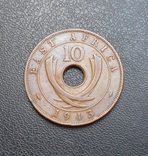 Восточная Африка 10 центов 1943, фото №2