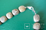 Бусы из натурального камня, с серебряной застежкой 925 пробы, фото №4