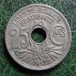 25  сантим  1932   Франция    ($6.3.37)~, фото №2