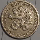 Чехословакия 1 крона 1924, фото №3