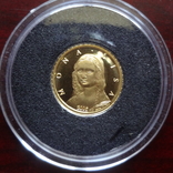 10 франков 2006 Конго  золото 999 Мона Лиза, фото №2