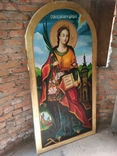 Икона Св. Варвара размером 1 м. 77 см. на 91 см., фото №4
