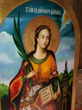 Икона Св. Варвара размером 1 м. 77 см. на 91 см., фото №7