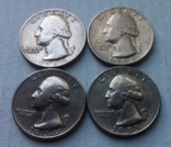 Монеты США 25 центов (4 монеты), фото №2