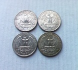 Монеты США 25 центов (4штуки), фото №7