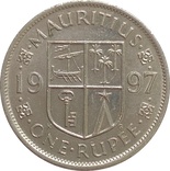 Маврикий 1 рупия 1997, фото №2