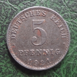 5  пфеннигов 1921  Германия    ($6.4.31)~, фото №2