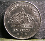 Швеция 1 крона, 2003, фото №2