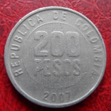 200 песос  2007  Колумбия   ($7.2.16)~, фото №2